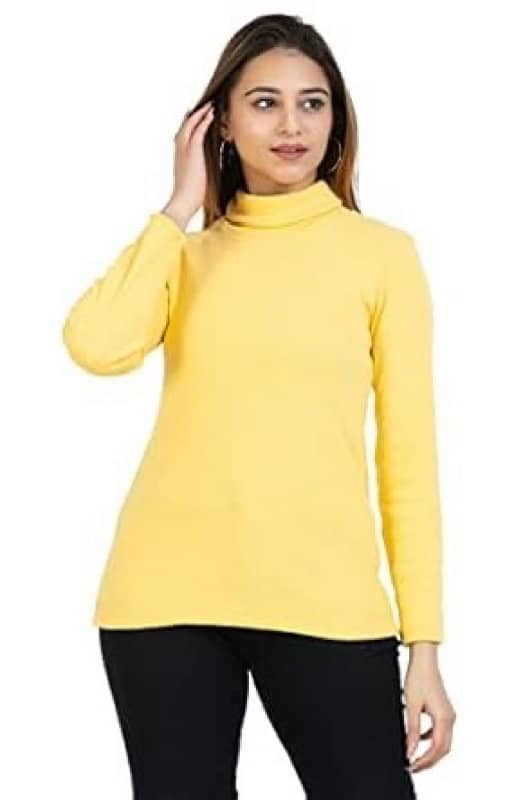 YHA Women's High Neck Full Sleeves Solid Winter Tshirts… 0