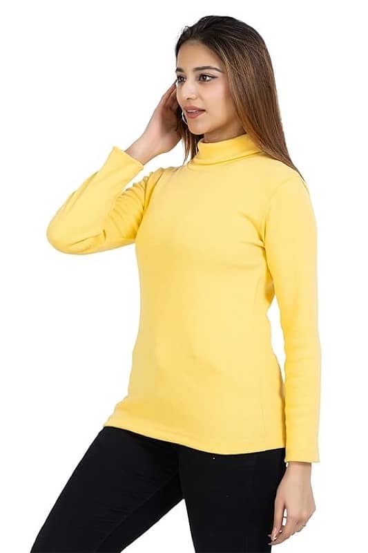 YHA Women's High Neck Full Sleeves Solid Winter Tshirts… 2