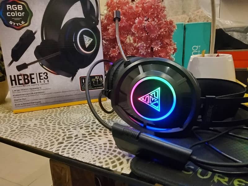 Gaming HeadPhone Full bass RgB Lighting Usb, 1