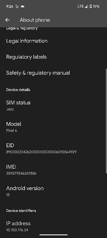 Google pixel 6 non pta exchange 3