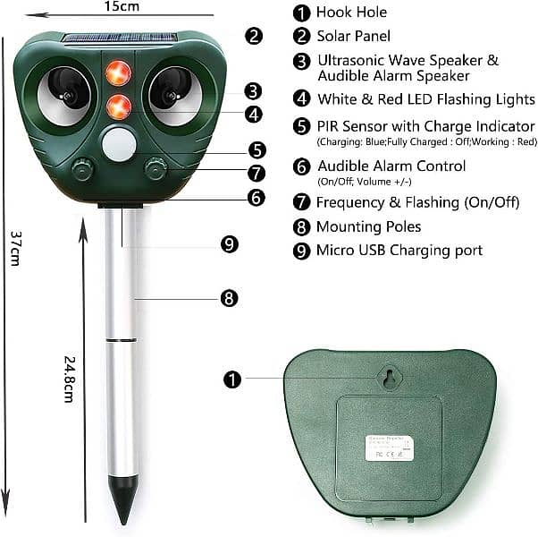 Amazon Branded Solar birds Ultrasonic Animal Repeller Pest control 7