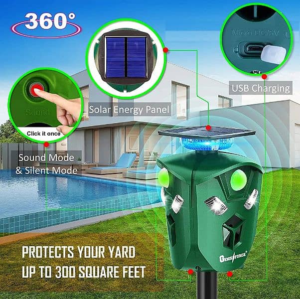 Amazon Branded Solar birds Ultrasonic Animal Repeller Pest control 3