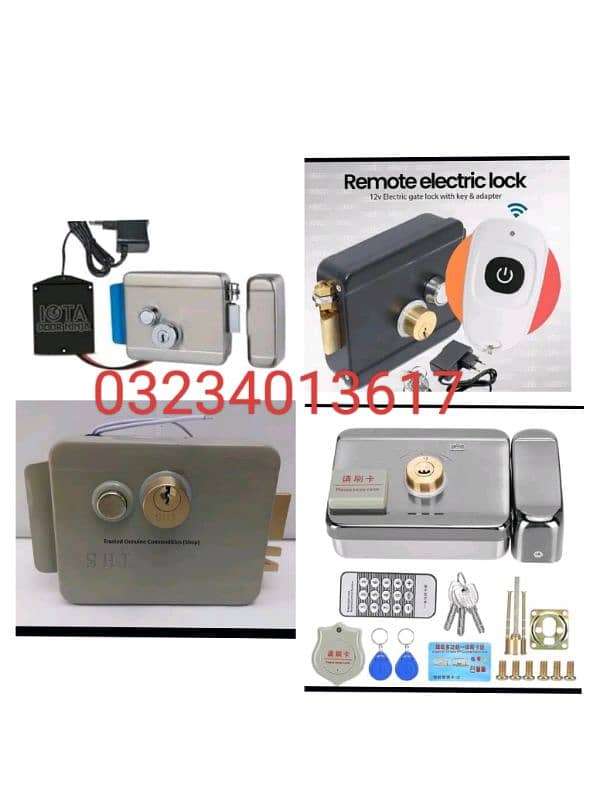 main gate electric lock remote/wifi fingerprint access control system 0