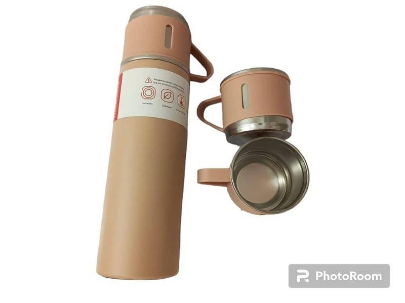 stainless steel vacuum flask set with 2 cups,500ml 1