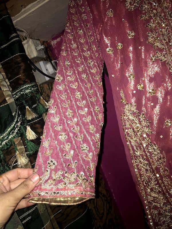 long shrlt dupta with sharara full emdrdry pure shifon 6