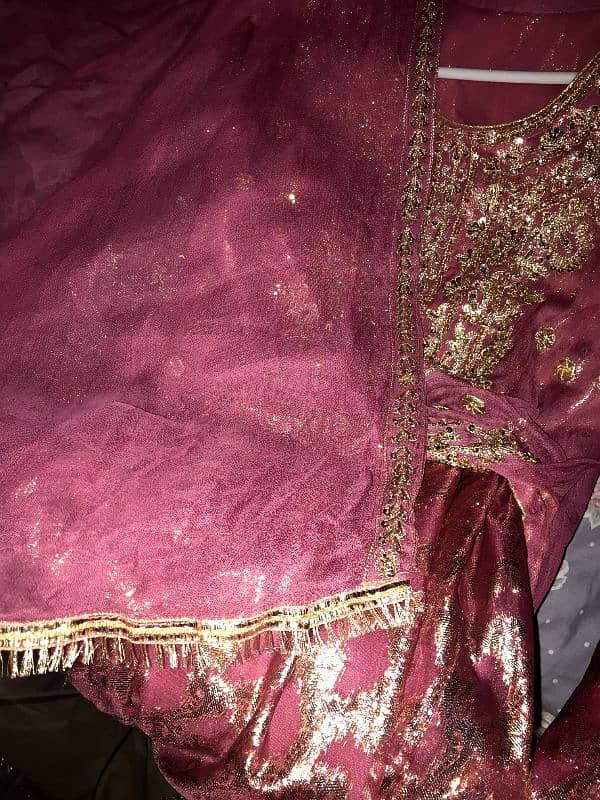 long shrlt dupta with sharara full emdrdry pure shifon 13