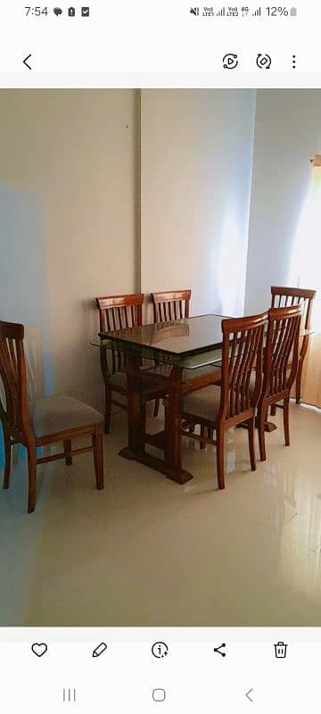 Best Condition Akhrot wood 6 seater dinning table 0