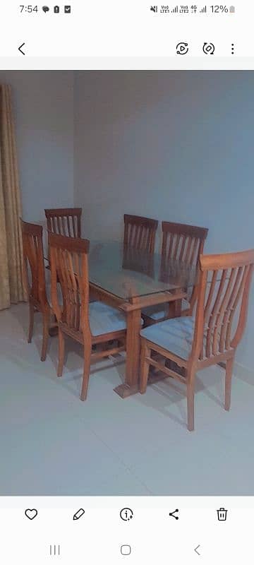 Best Condition Akhrot wood 6 seater dinning table 1