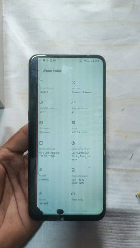 oppo Reno 2f=8=128=panel damage parts available 3