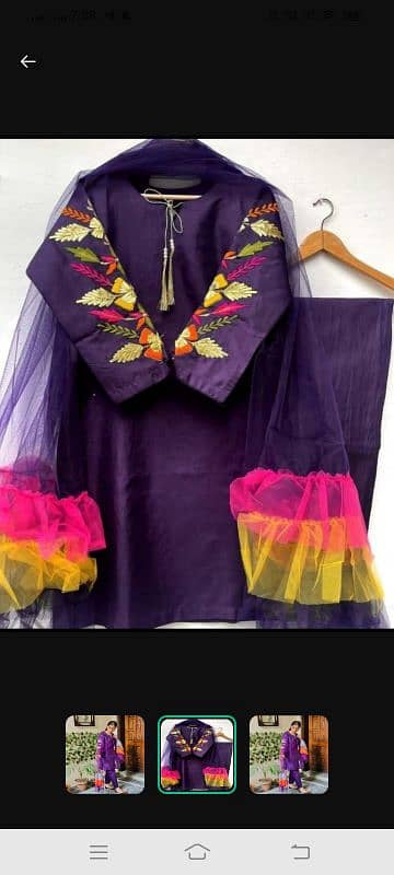 2 pcs women's stitched silk embroidered dress Free Home delivery 1