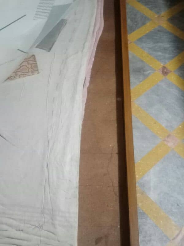 double Wooden BEd Set with Molty foAm AnD aLso 2 Side Tables 3