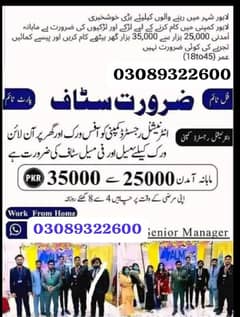 office work, home base staff required 0