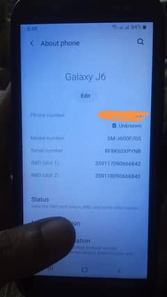 Samsung j6 3/32 pta appeoved