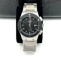 Hublot Stainless Steel Quartz Watch - Luxury Timepiece (PKR 5,500)