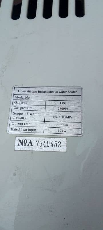 Gas water heater 1