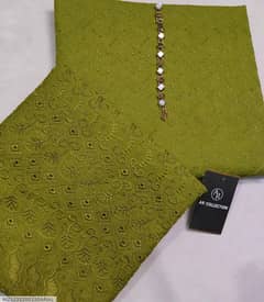 3 pcs womans unstitched cotton suit.