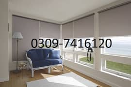 Widnow Blinds Zebra Roller blinds/wallpapers/wood floor/vinyl floor