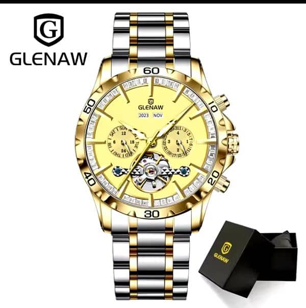 WATCHES GLENAW Design Mechanical Business Waterproof Watches GL8961 0