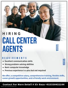 Job Call Center job need a call center Agent