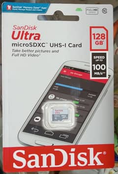 ScanDisk Ultra MicroSDXC UHS-1 Memory Card 128gb