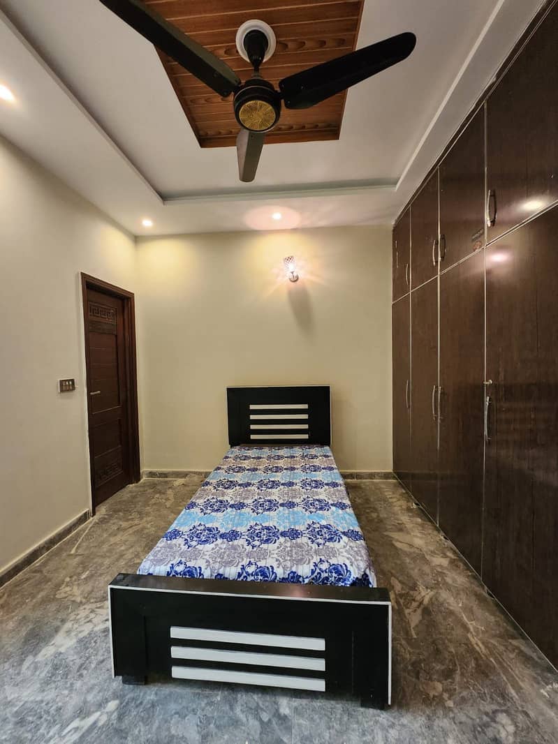 ( only for ladies )Brand New fully furnished upper portion with 1 bedroom available for rent in johar town phase 2 0