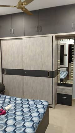 wardrobe and kitchen cabinet