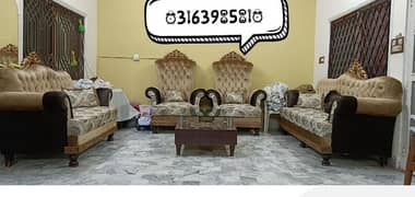 LUXURY CROWN SOFA + CUSHIONS + CENTER TABLE 0