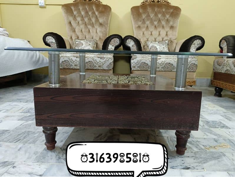 LUXURY CROWN SOFA + CUSHIONS + CENTER TABLE 7