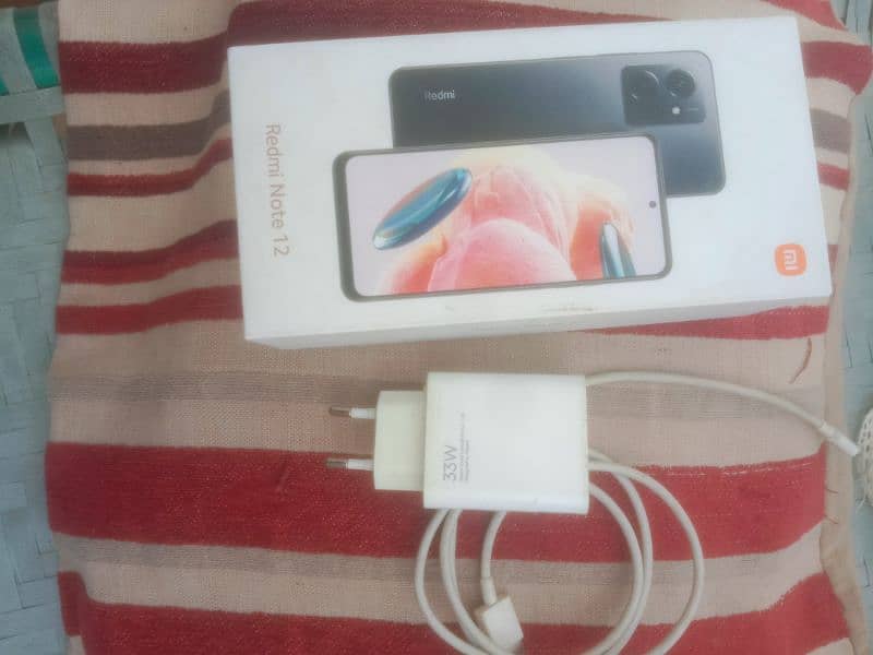 Redmi note 12 . original charger and box sale 33w 1