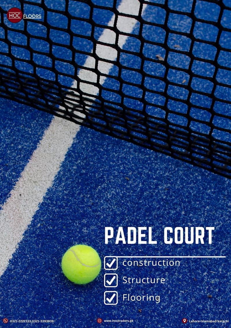 PADEL TENNIS, sports flooring, artificial grass by HOC FLOORS 2