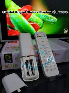 etisalat android TV box with original REMOTE