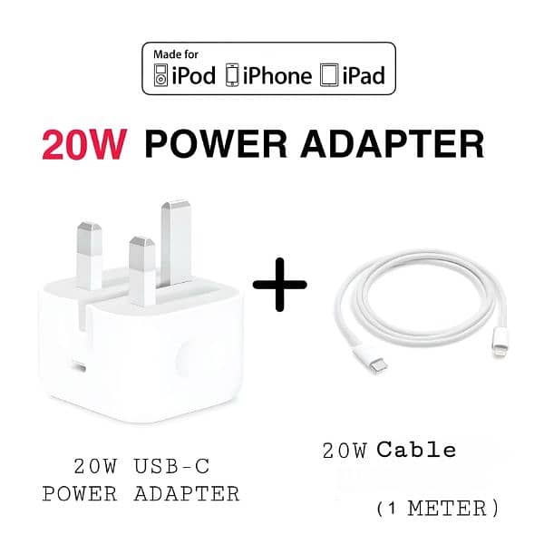 Best quality iPhone charger 20w 3PIN with cable 2