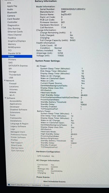 MacBook pro core i9 16/512 2019 Model 6