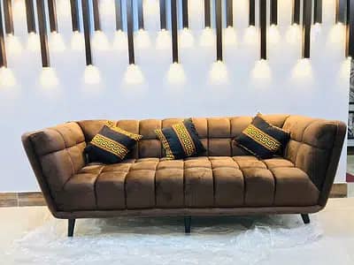 office sofa set leather Chesterfield chair table 4