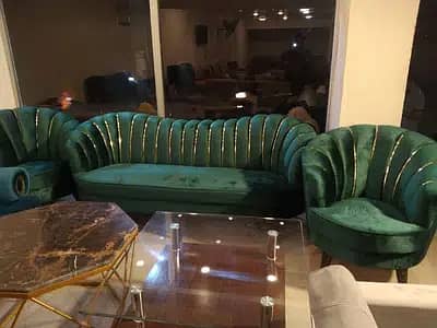 office sofa set leather Chesterfield chair table 5