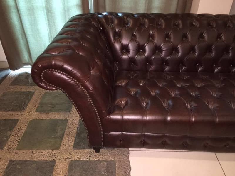 office sofa set leather Chesterfield chair table 14