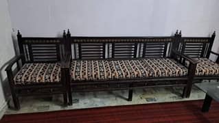 wooden 5 seater