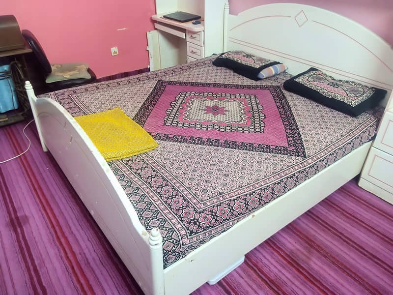 4 in 1 (Bed, Mattress, Dressing, Computer table) 20k (03466515252) 1