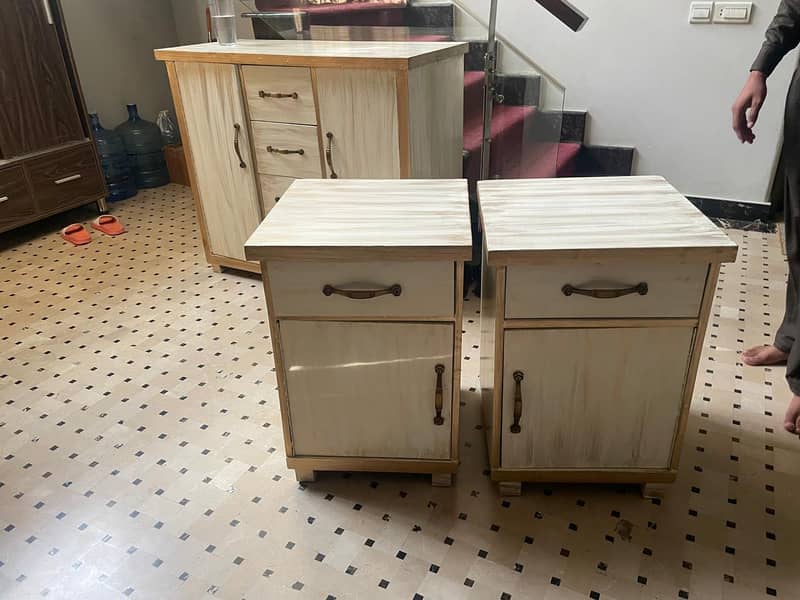 BRAND NEW Storage and 2 Sidetables 2