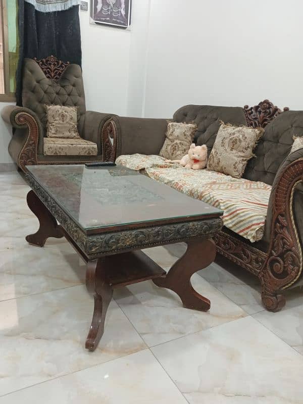 5 seater sofa set with table 3