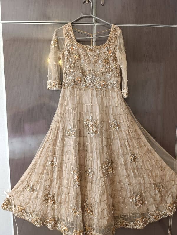 New Champagne Colour Handmade Bridal Maxi 1