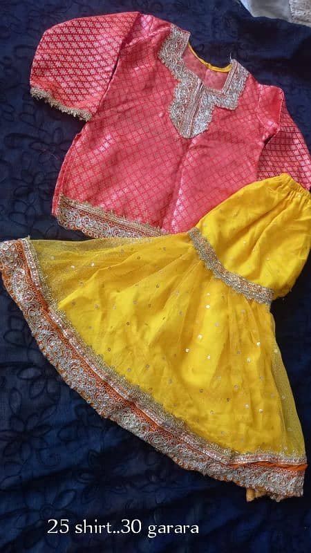 mehendi mayo dress for baby girl 3