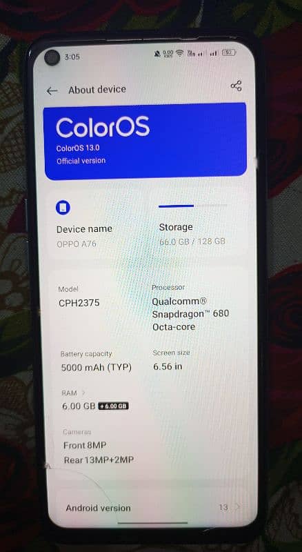 oppo A76 with box 8