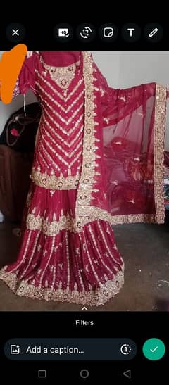 unstich lehnga choli + hand bag