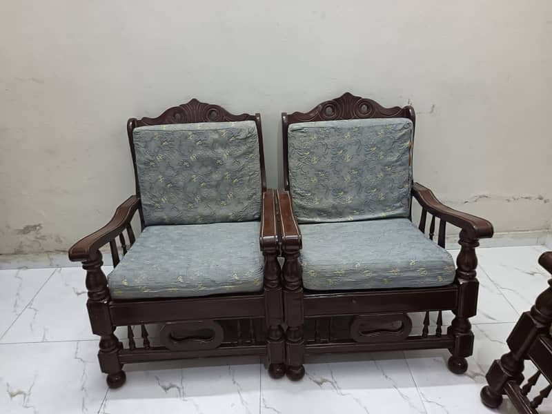 Antique style Pure wood sofa set sale 3