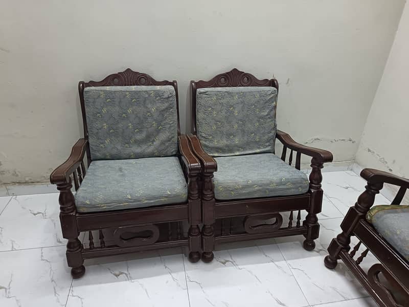 Antique style Pure wood sofa set sale 4