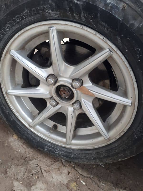 ALLOY RIMS 13 For Santro like new. 3