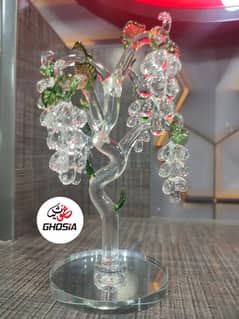 Crystal Glass Tree with Hanging Crystal Grapes – The Exquisite Decore 0