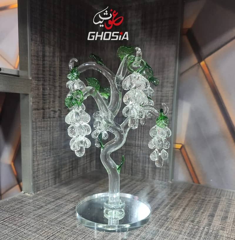 Crystal Glass Tree with Hanging Crystal Grapes – The Exquisite Decore 2