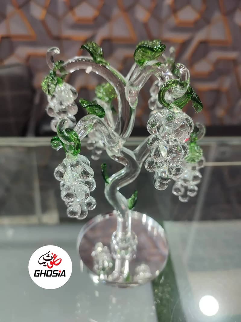 Crystal Glass Tree with Hanging Crystal Grapes – The Exquisite Decore 3